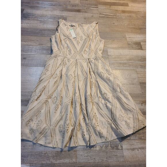 Muse size 8 women's beige lace overlay dress - Picture 1 of 9